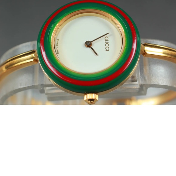 GUCCI 14k Gold Plated Watch Bracelet highly collectable! Vintage SO Gorg…